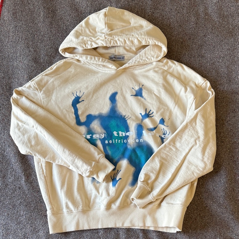 AELFRIC EDEN ABSTRACTION SHADOW GRAPHIC HOODIE - Size XS